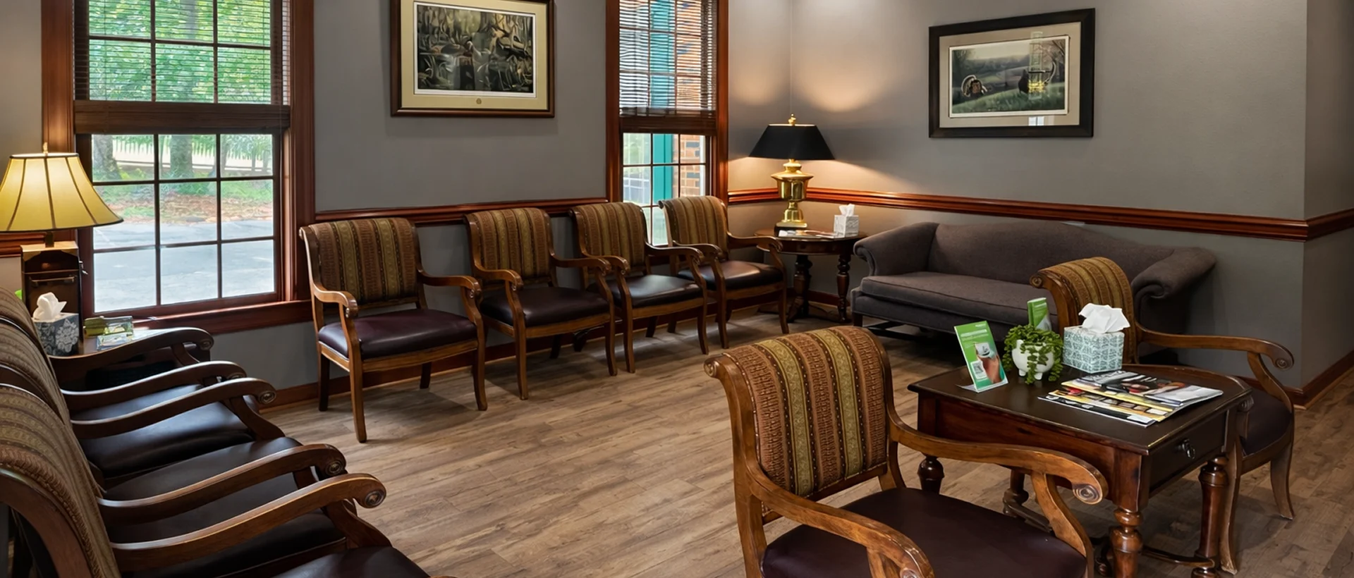 The waiting room at Oral & Facial Surgery Center of Tallahassee