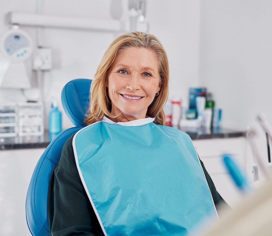 Illustration of a full-arch implant restoration